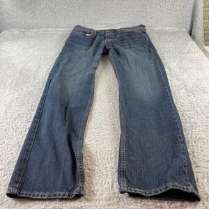 Levi's 505 Straight Leg Jeans Dark Wash Mens Size 38x34 Cotton